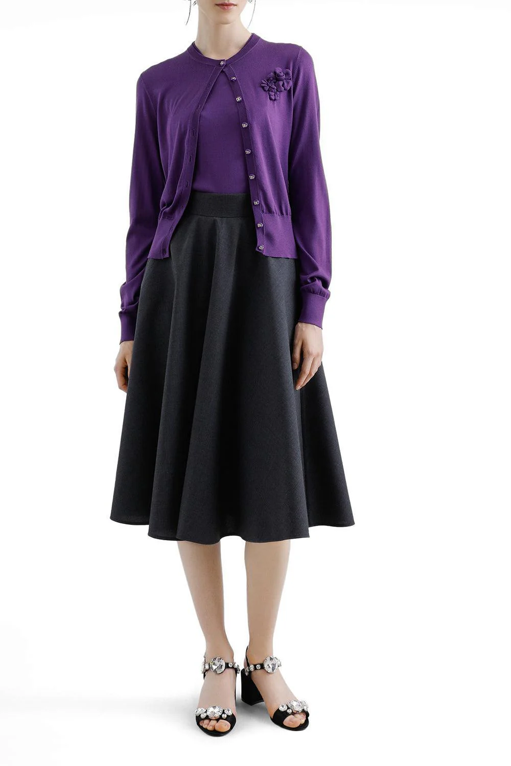 Flower Applique Cardigan - Image 3