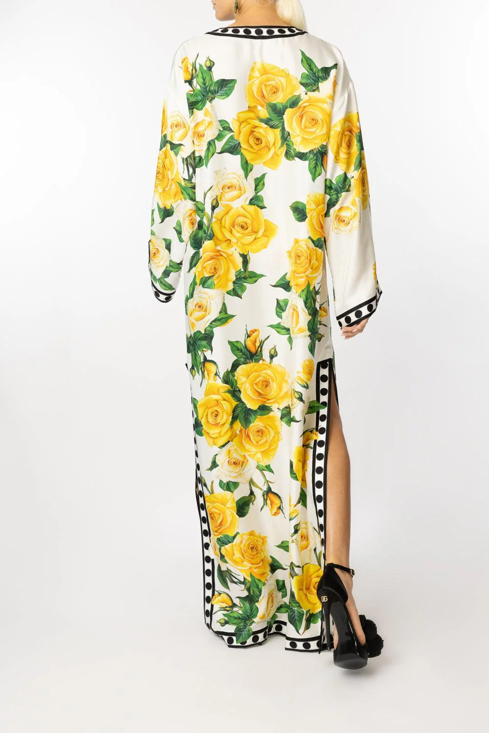 Kimono Sleeve Floral Kaftan - Image 4