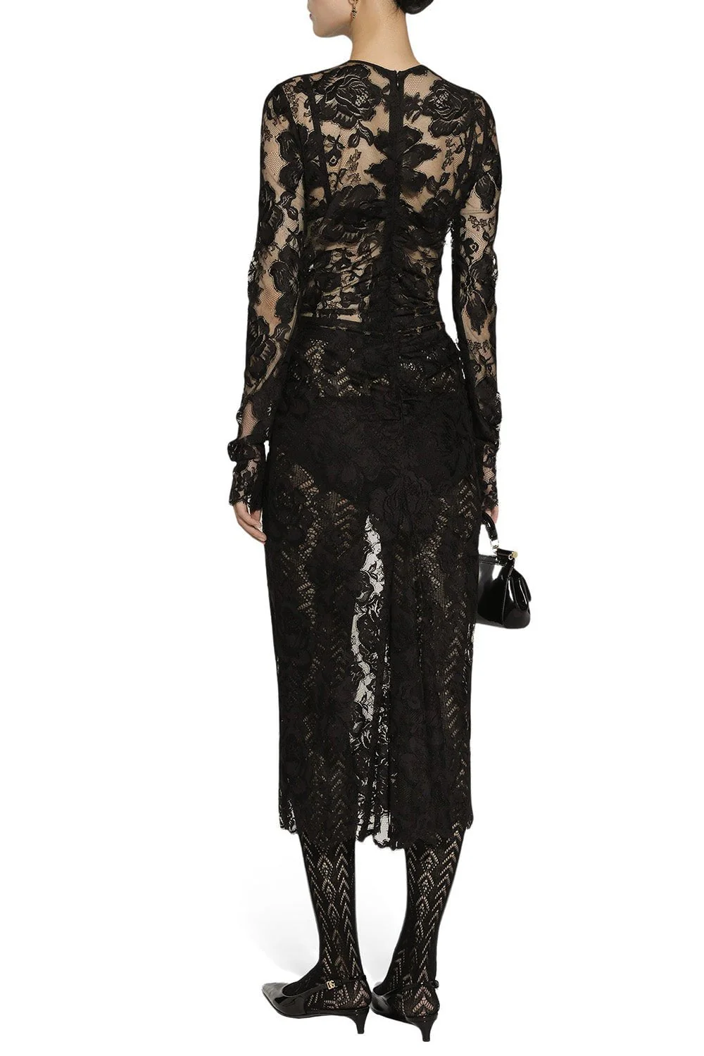 Long Sleeve Lace Midi Dress - Image 5