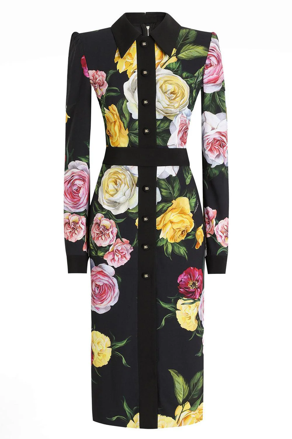 Long Sleeve Printed Shirt Dress
