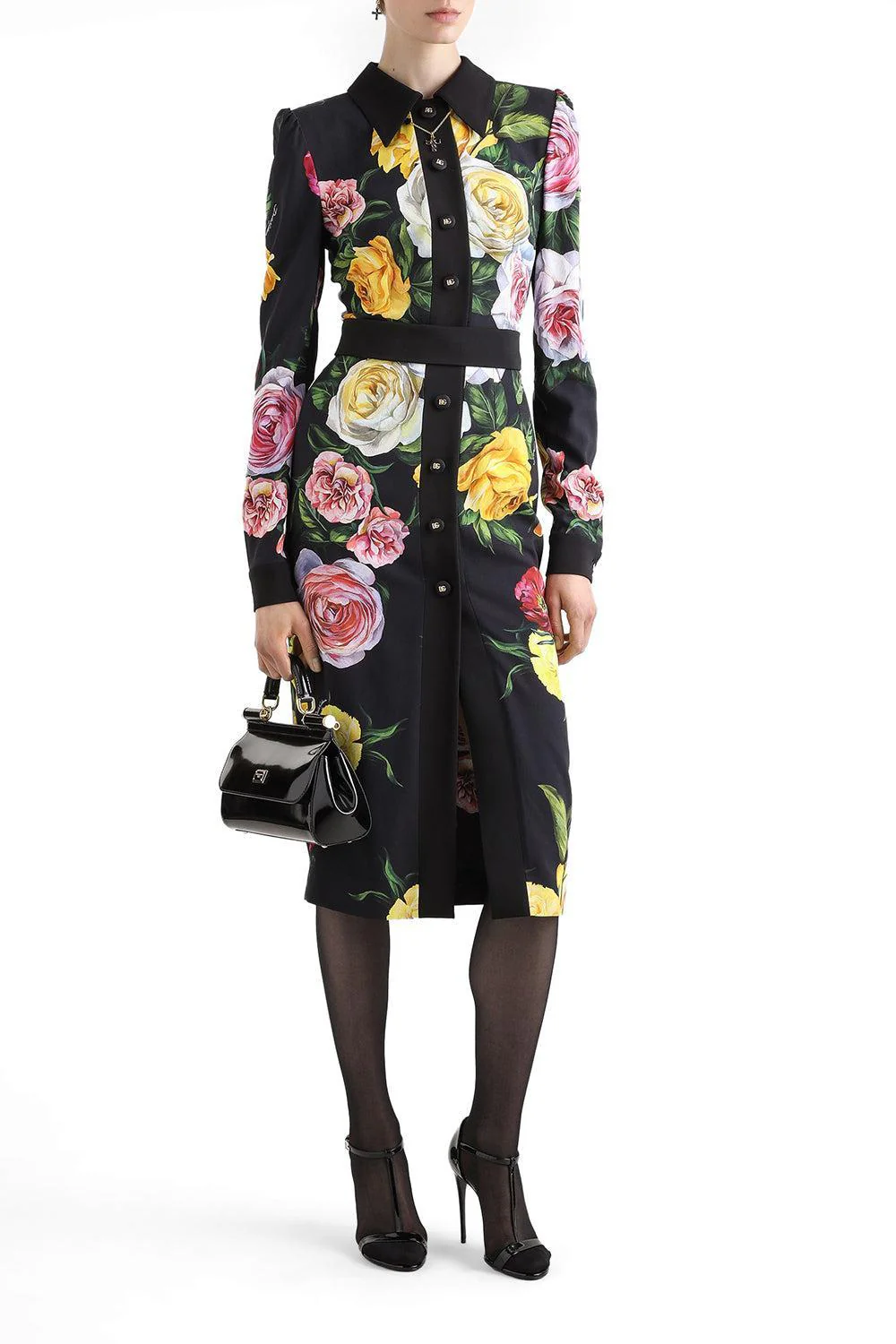 Long Sleeve Printed Shirt Dress - Image 2