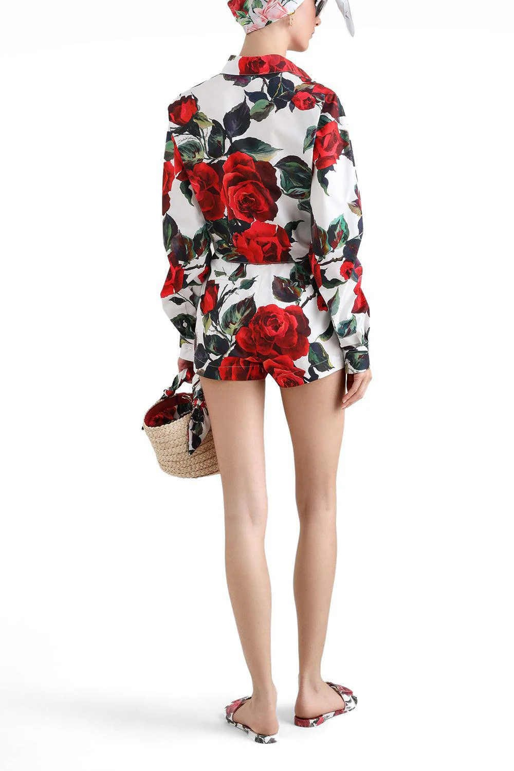 LONG SLEEVE ROSE CROPPED BLOUSE - Image 4