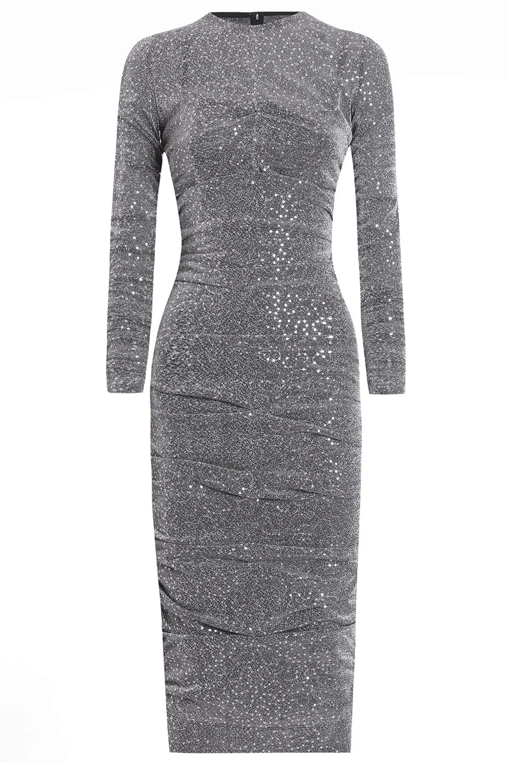 Long Sleeve Ruched Midi Dress