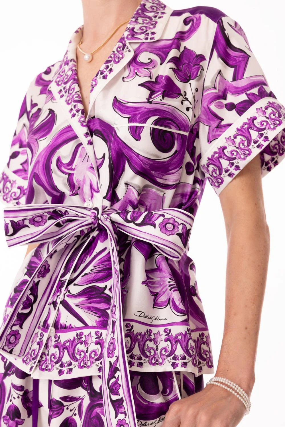 Maiolica Pajama Shirt - Image 5