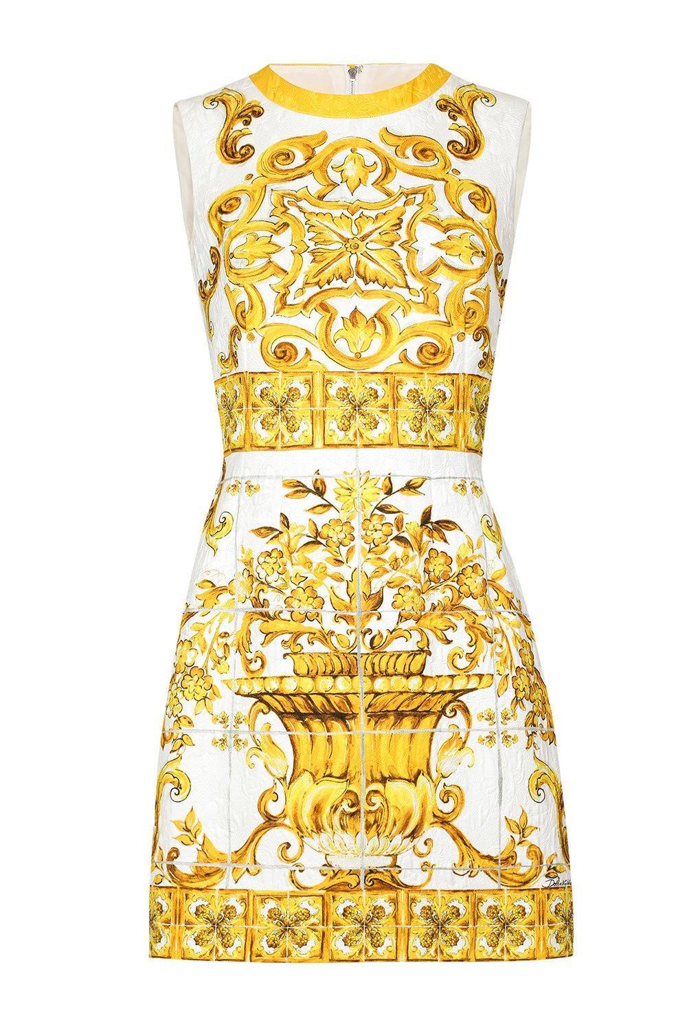 Maiolica Printed Short Dress