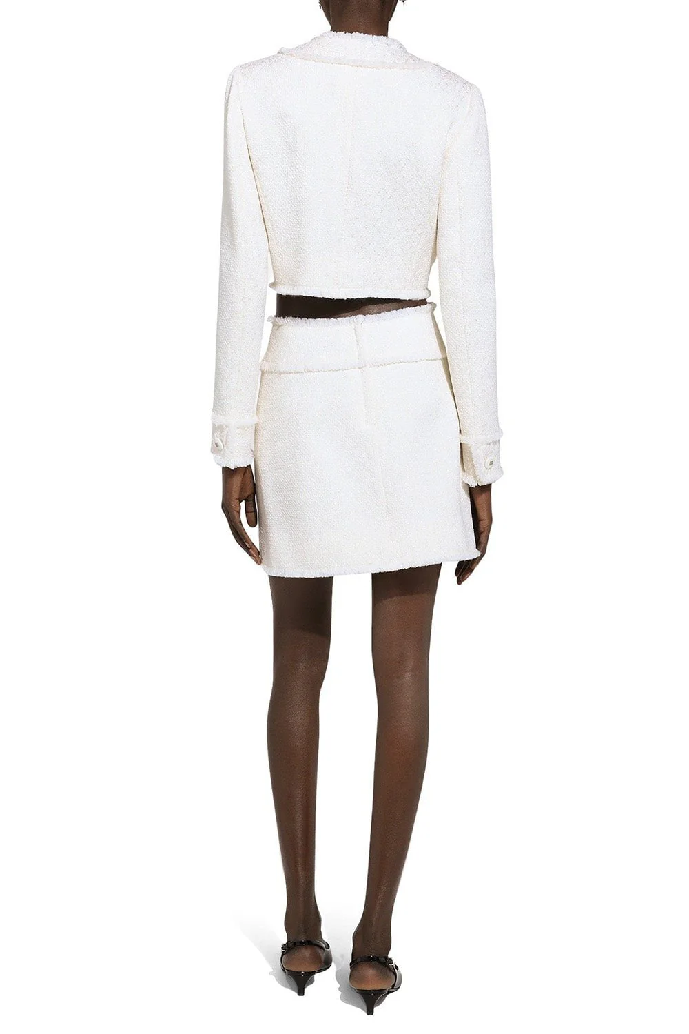 Raschel Mini Skirt - Light Cream - Image 4