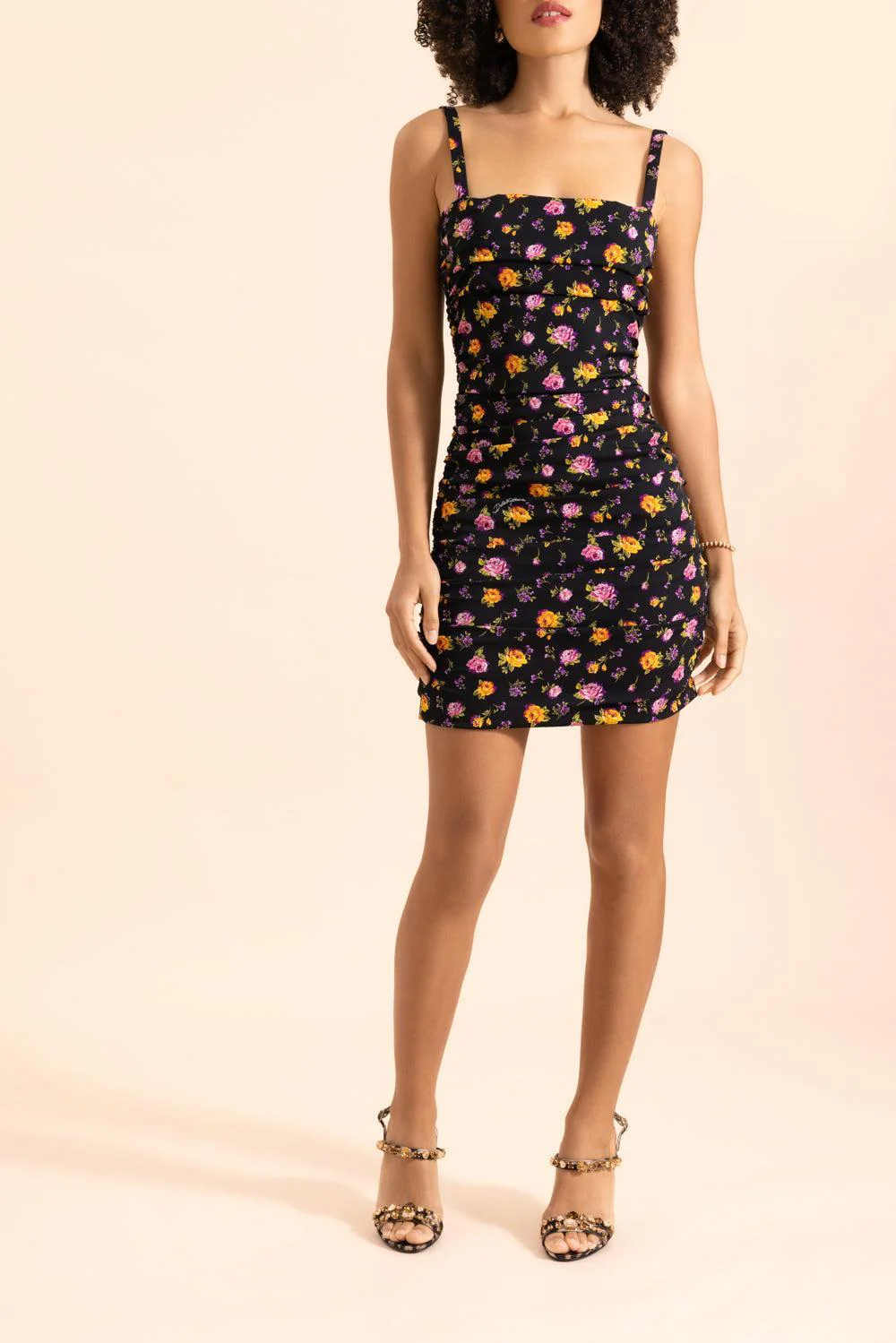 Small Rose Boquet Drape Dress - Image 2