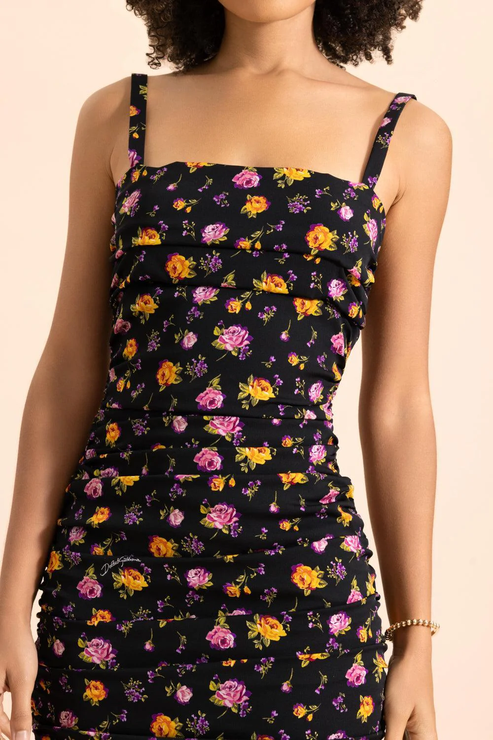 Small Rose Boquet Drape Dress - Image 3