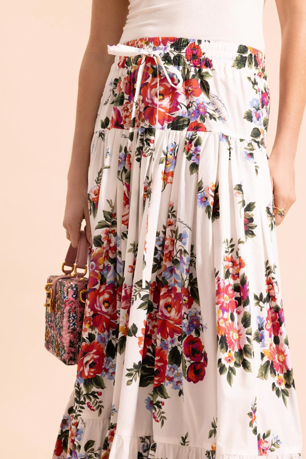 Tie Front Floral Maxi Skirt - Image 3