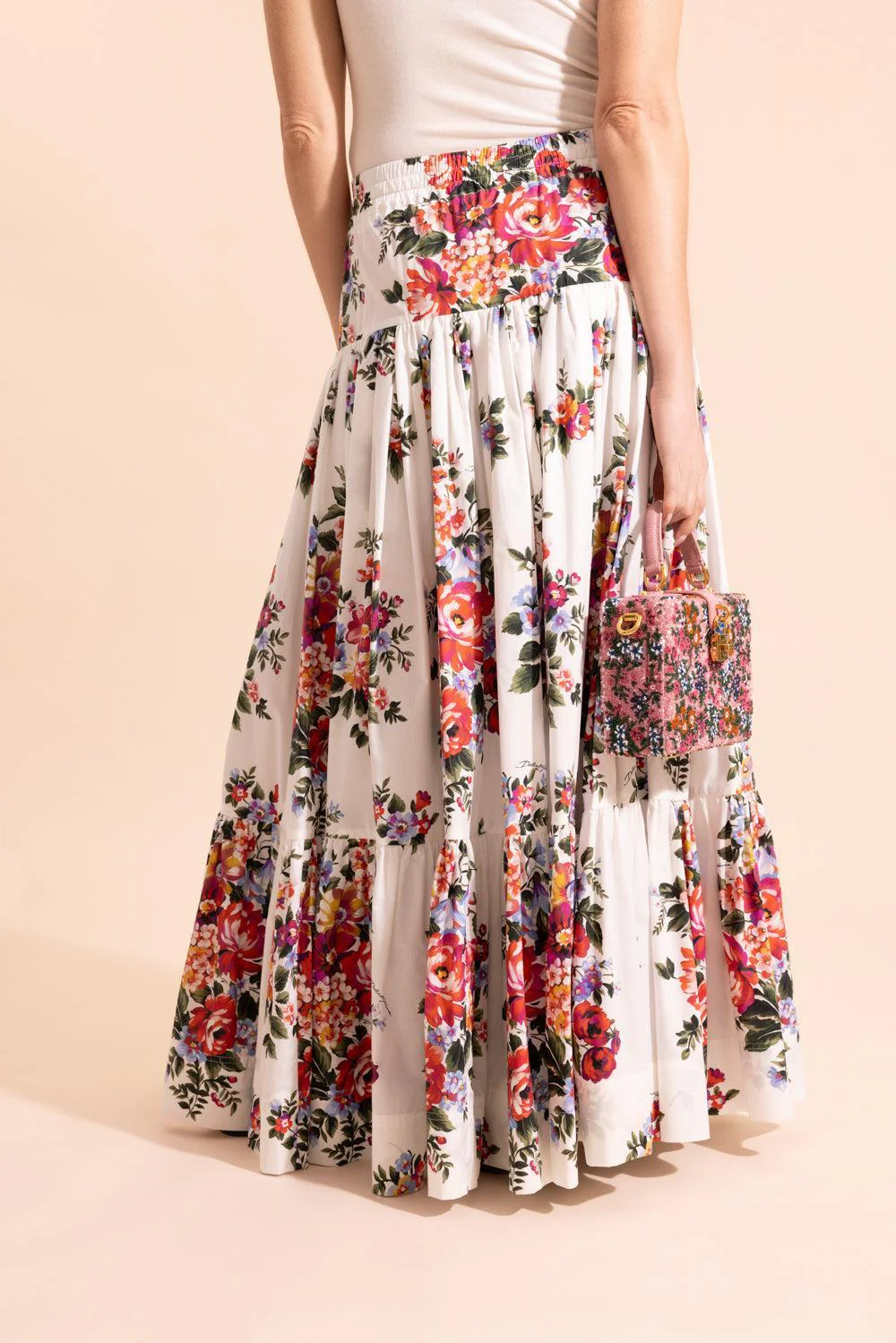 Tie Front Floral Maxi Skirt - Image 4