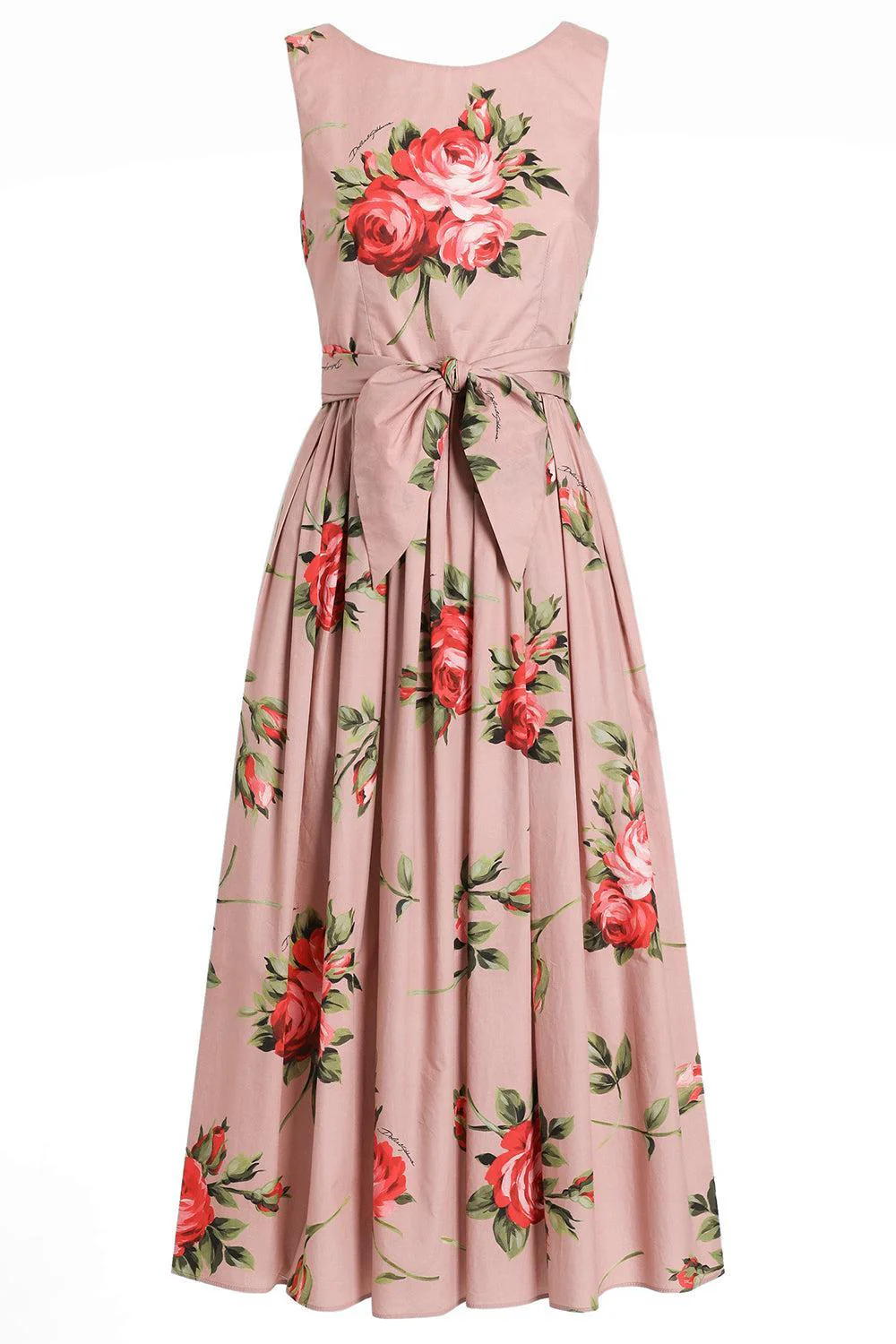 Tie Waist Floral Dress