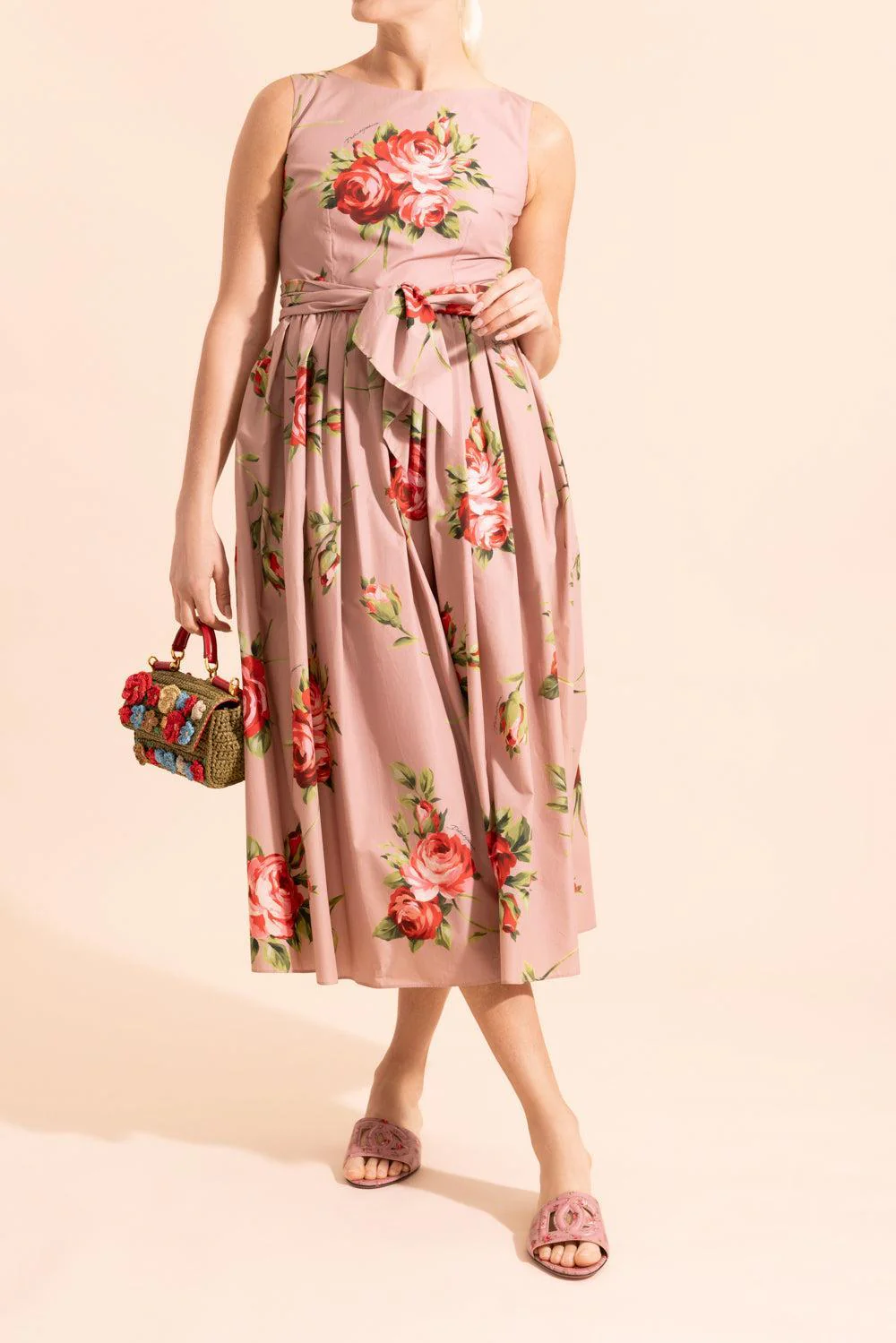 Tie Waist Floral Dress - Image 2