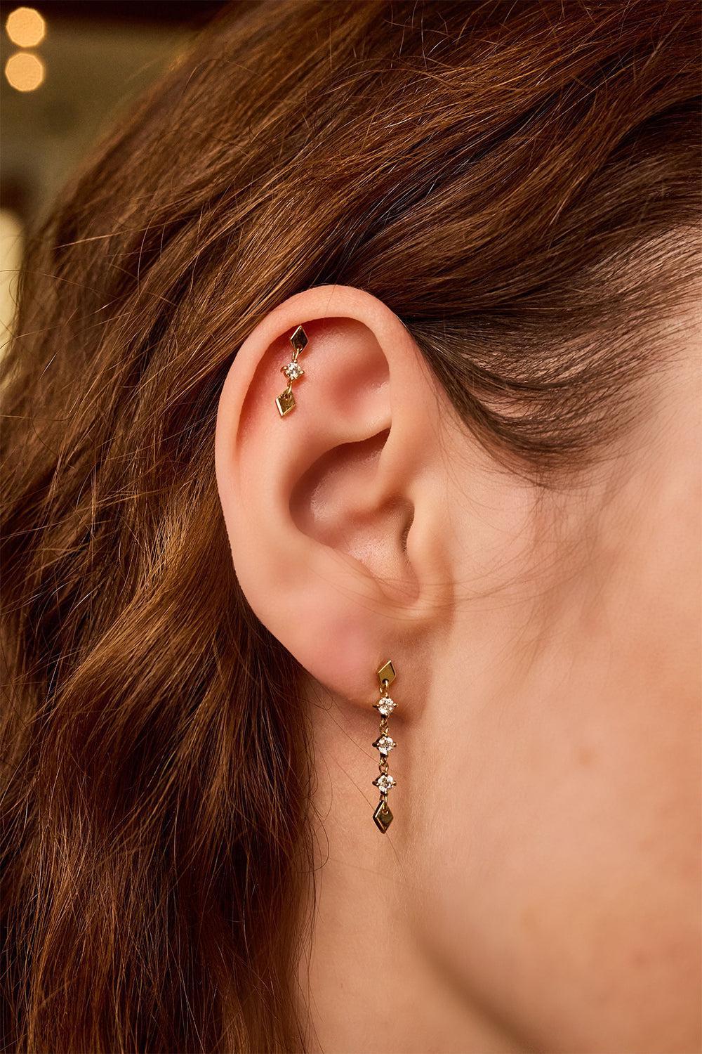 Diamond Shine Stud Earrings 1 - Image 2