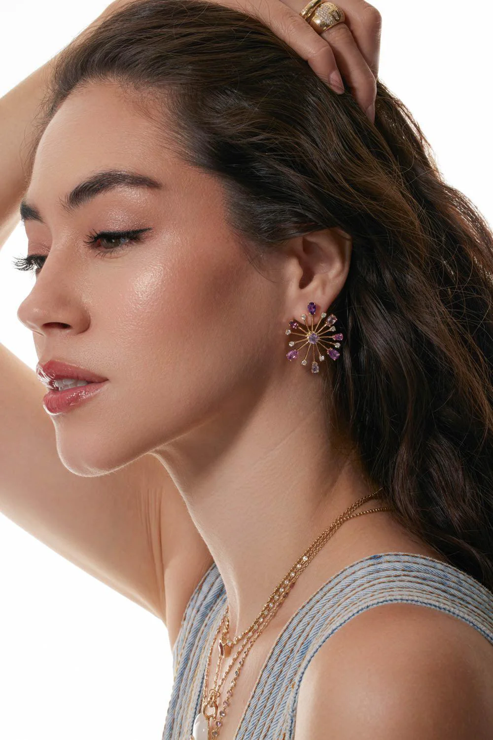Large Pop Rocks Stud Earrings - Image 2