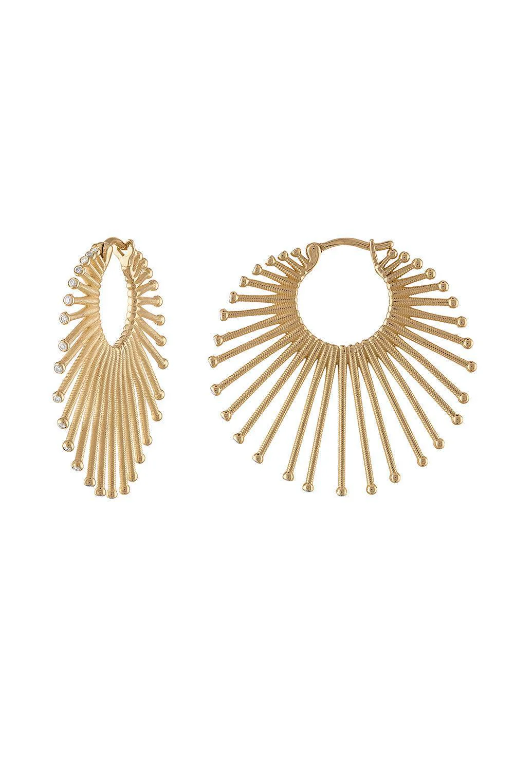 Large Roar Lion Hoop Earrimgs
