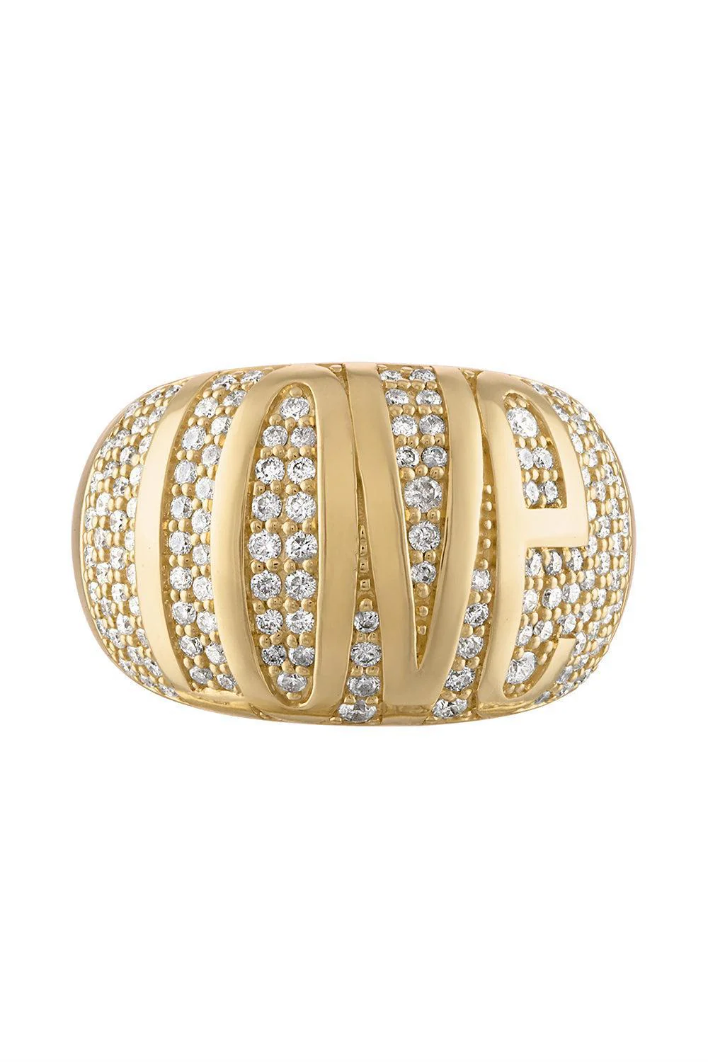"LOVE" Diamond Express Yourself Dome Ring