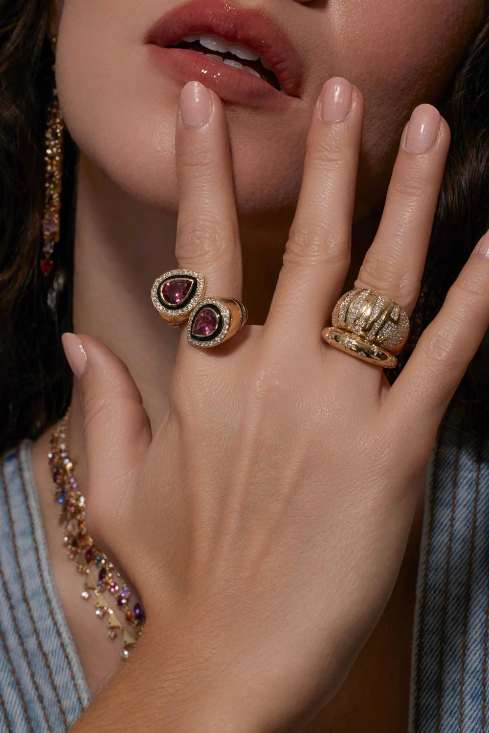 "LOVE" Diamond Express Yourself Dome Ring - Image 3