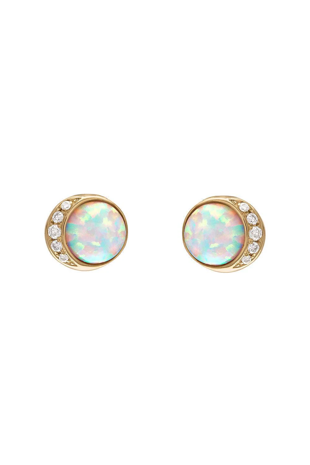 Opal Large Moonrise Stud Earrings
