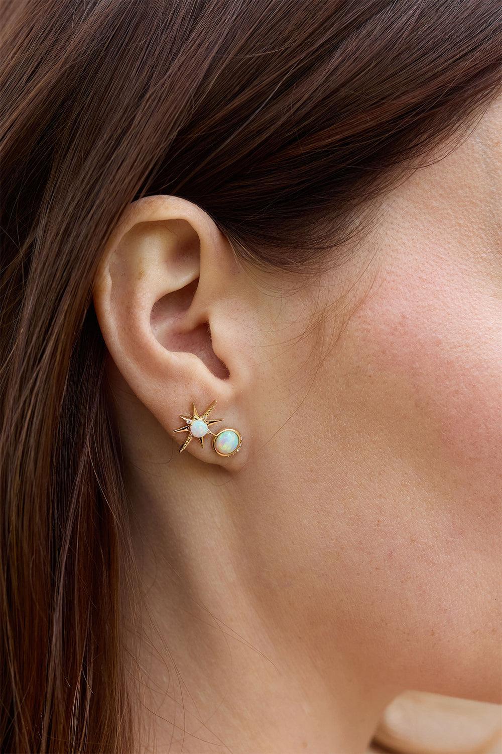 Opal Large Moonrise Stud Earrings - Image 2