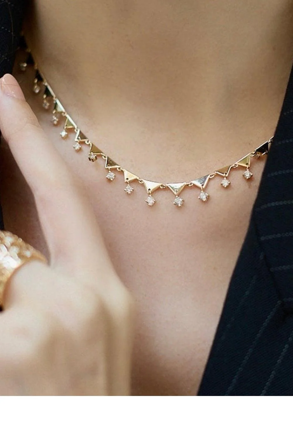 Shine Diamond Collar Necklace - Image 2