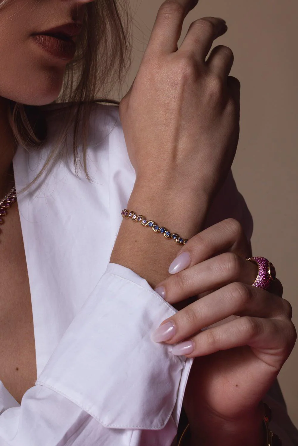 Edessa Mist Tennis Bracelet - Image 4