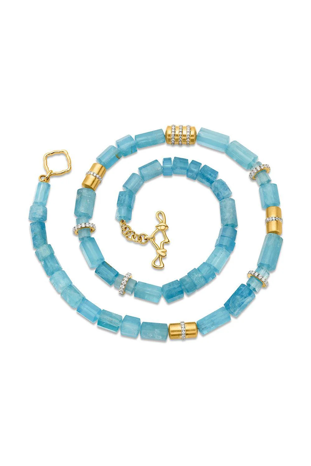 Aquamarine Beaded Necklace - Image 2