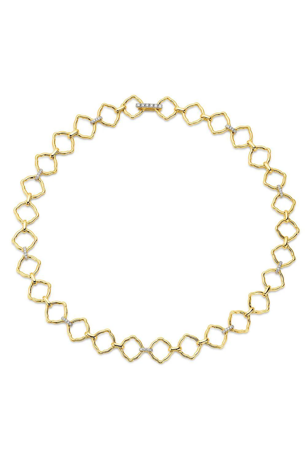 Diamond Mosaic Motif Chain Neckalce