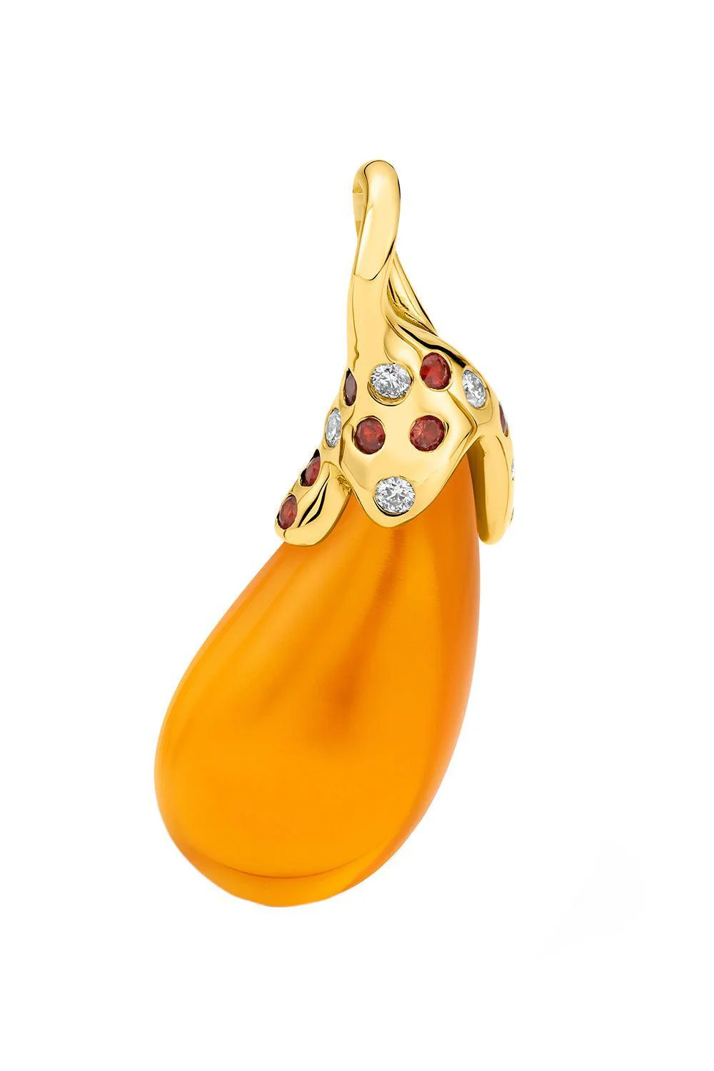 Fire Opal Drop Necklace