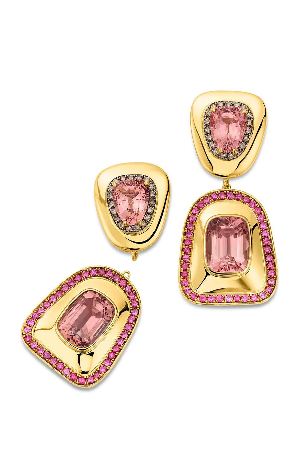 Pink Tourmaline Drop Earrings - Image 5
