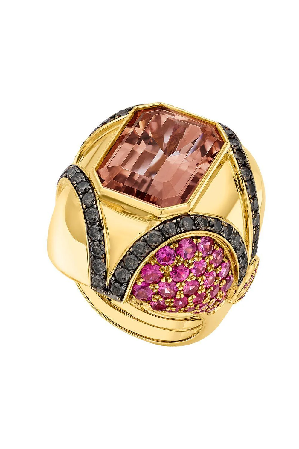 Pink Tourmaline Pink Sapphire Gemstone Ring - Image 5