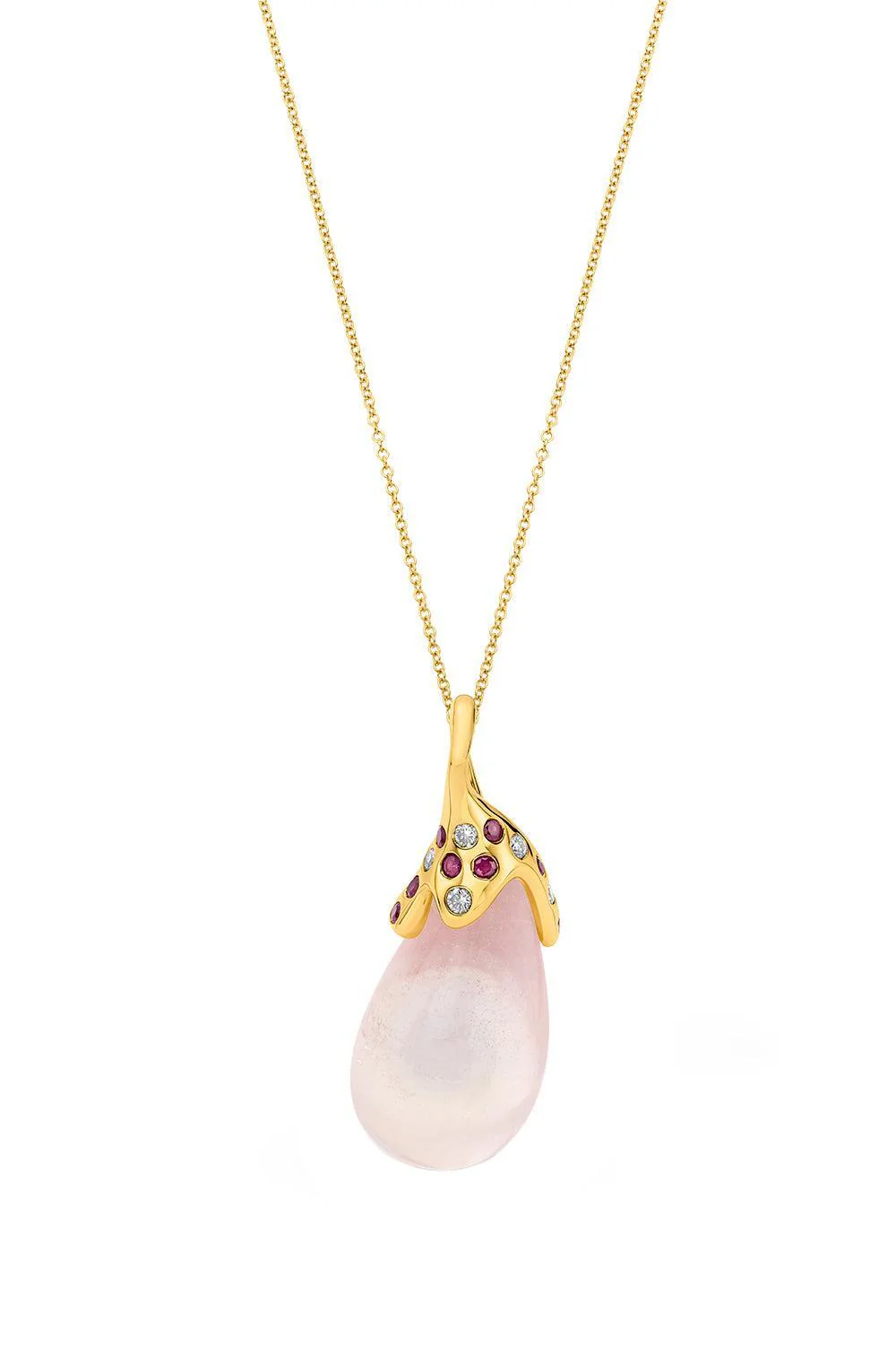 Rose Quartz Drop Necklace