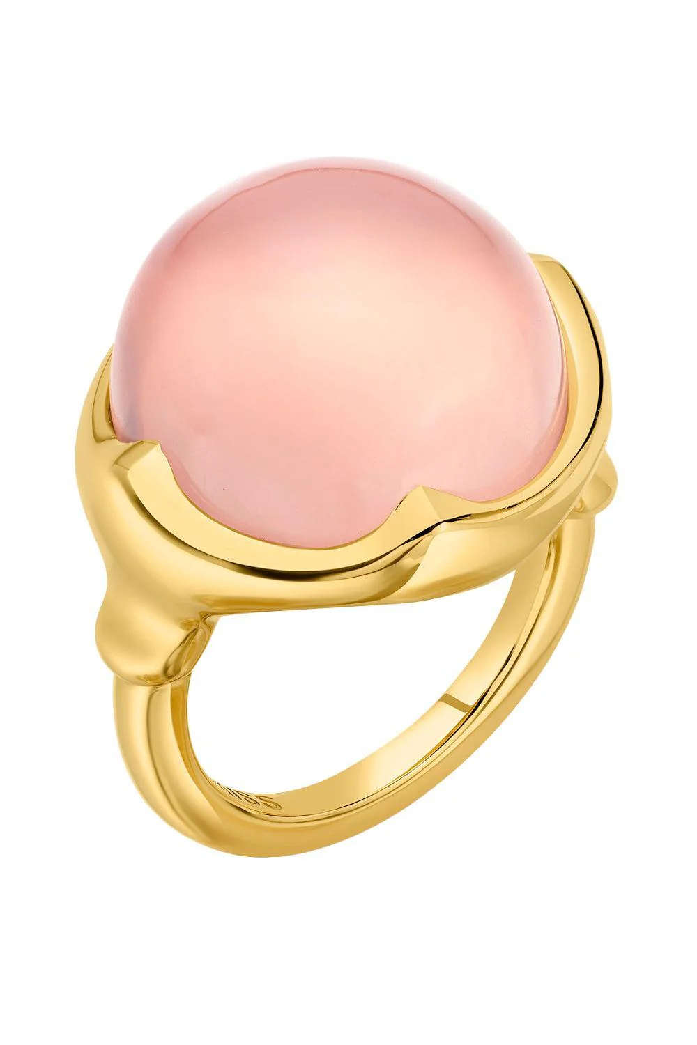 Rose Quartz Molten Ring