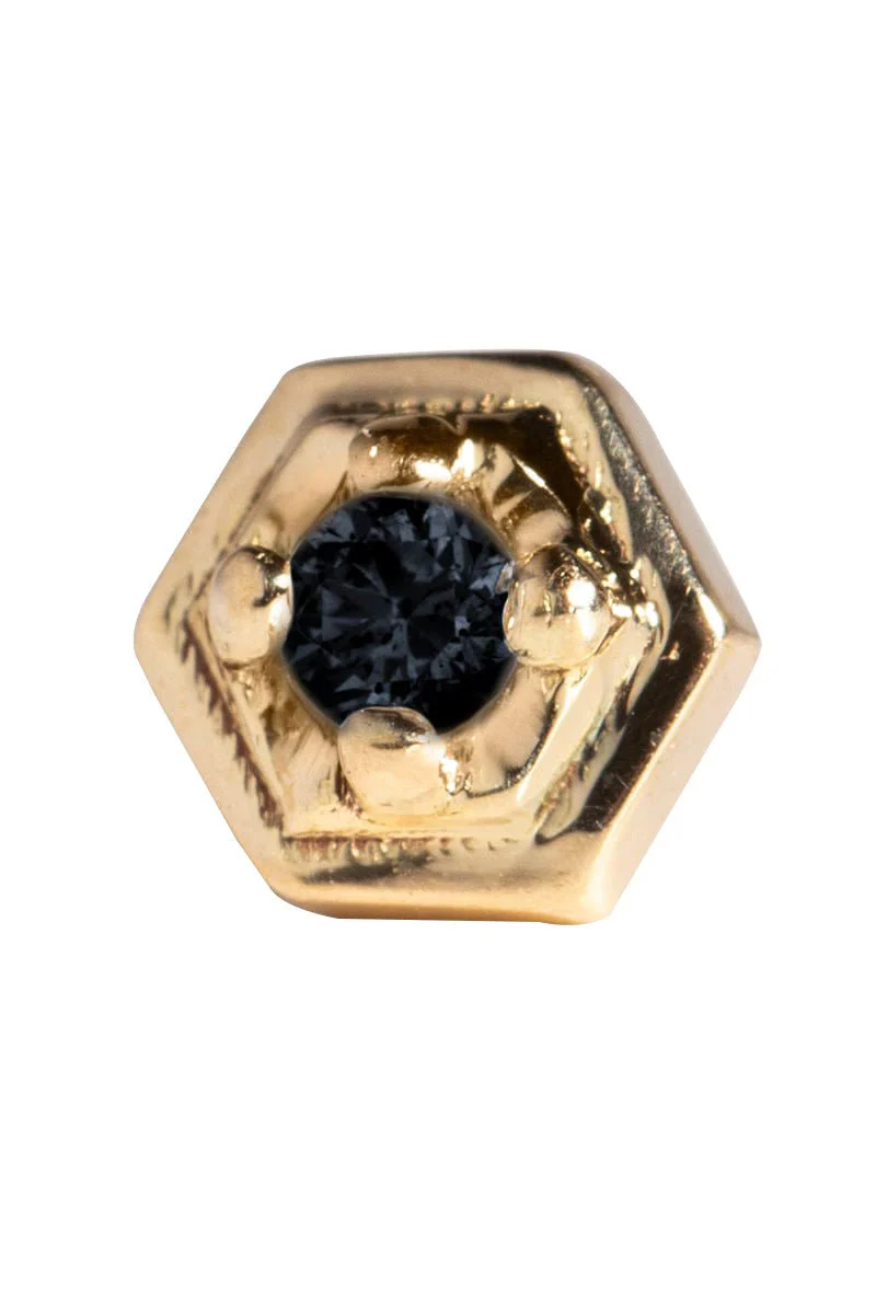 'Eleven Excess' Black Diamond Stud