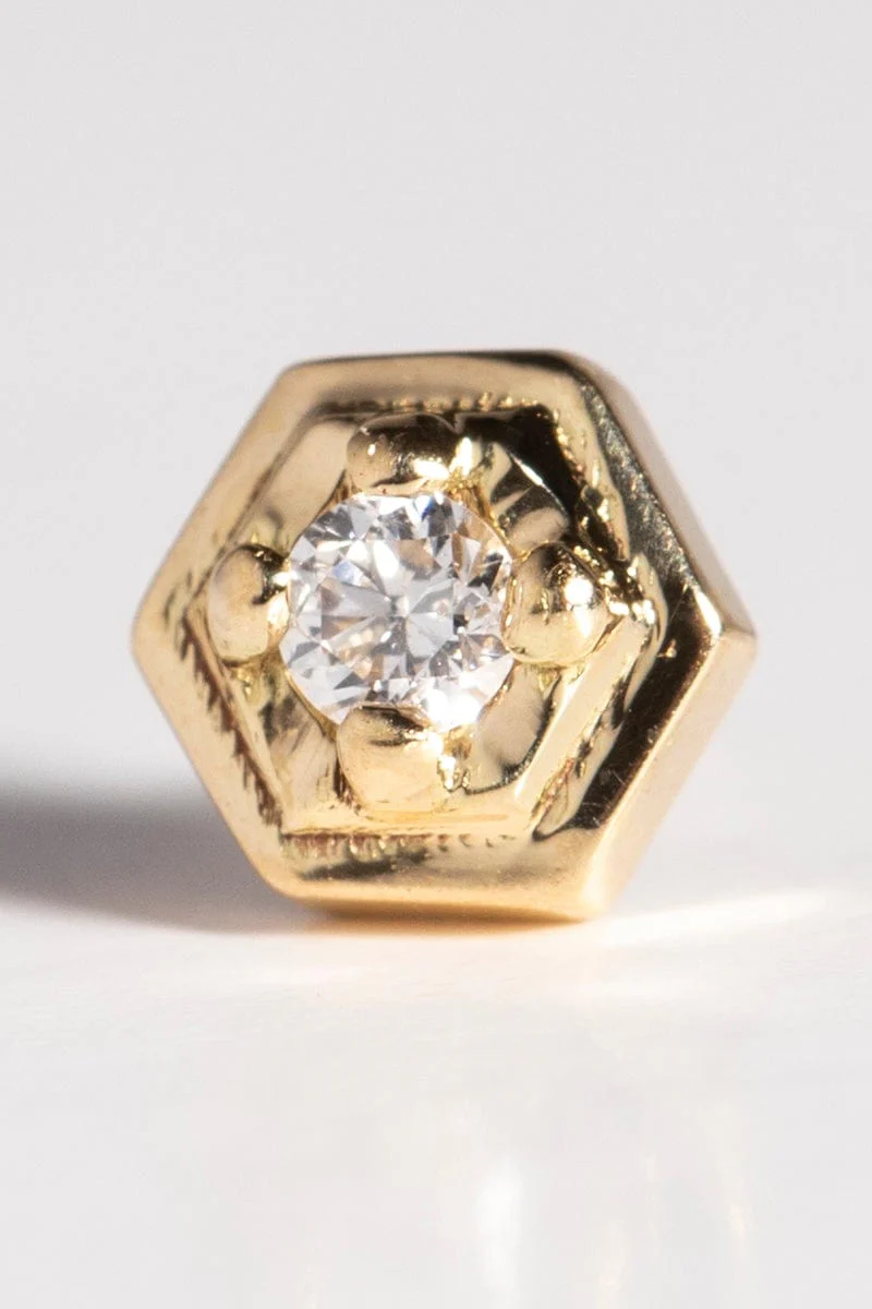 'Eleven Excess' White Diamond Stud - Image 2