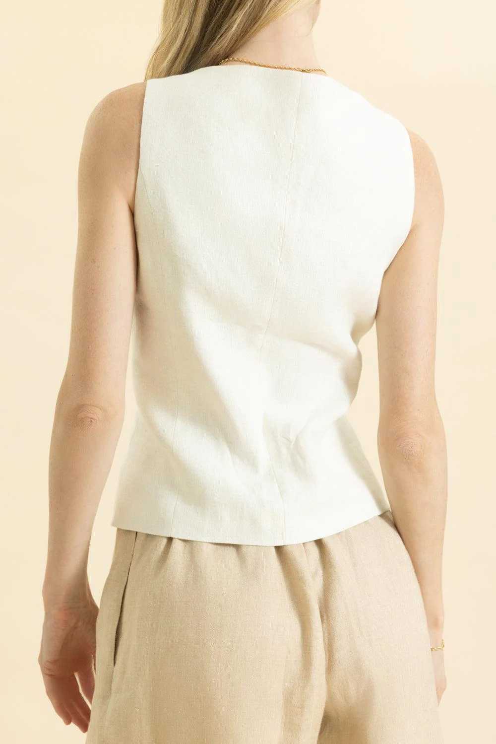 Boat Neck Button Vest - Image 4