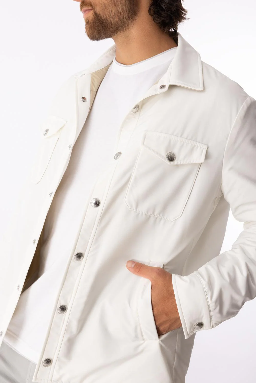 Button Up Jacket - Ivory - Image 3