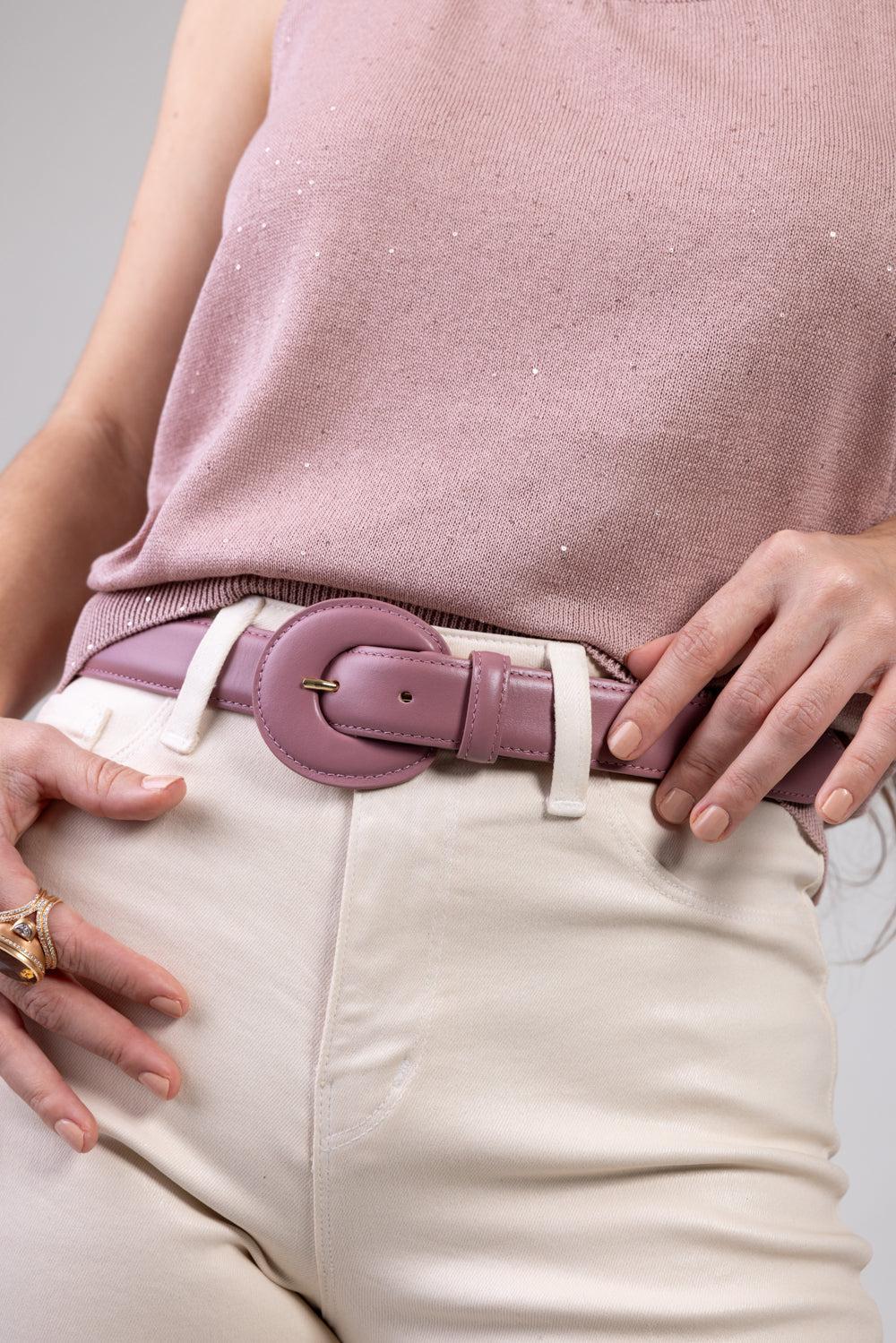 Circle Bucklet Belt - Rose - Image 2