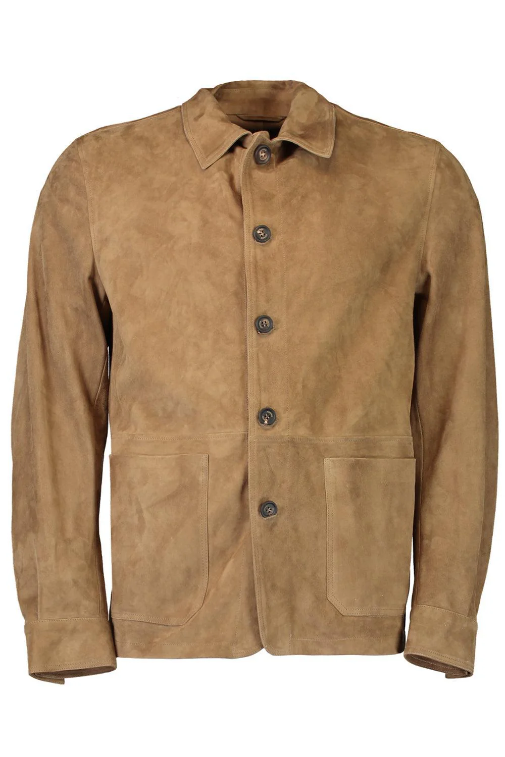 Classic Button Front Shirt - Brown