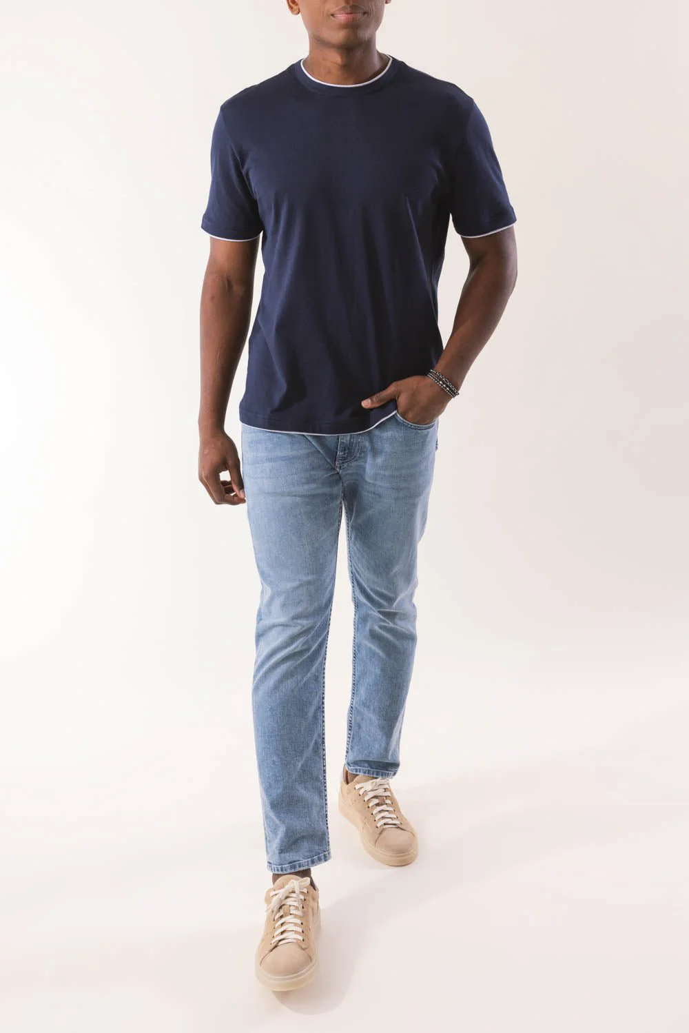 Crewneck Tee - Blue Light Gray - Image 2