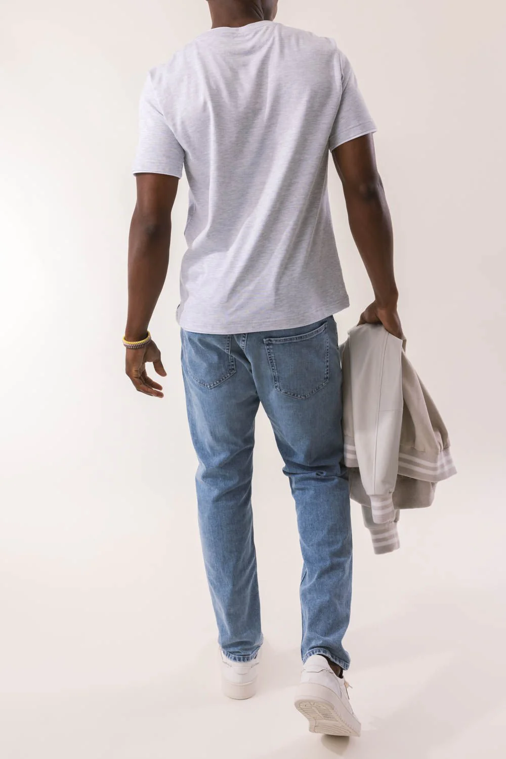 Crewneck Tee - Grey White - Image 4
