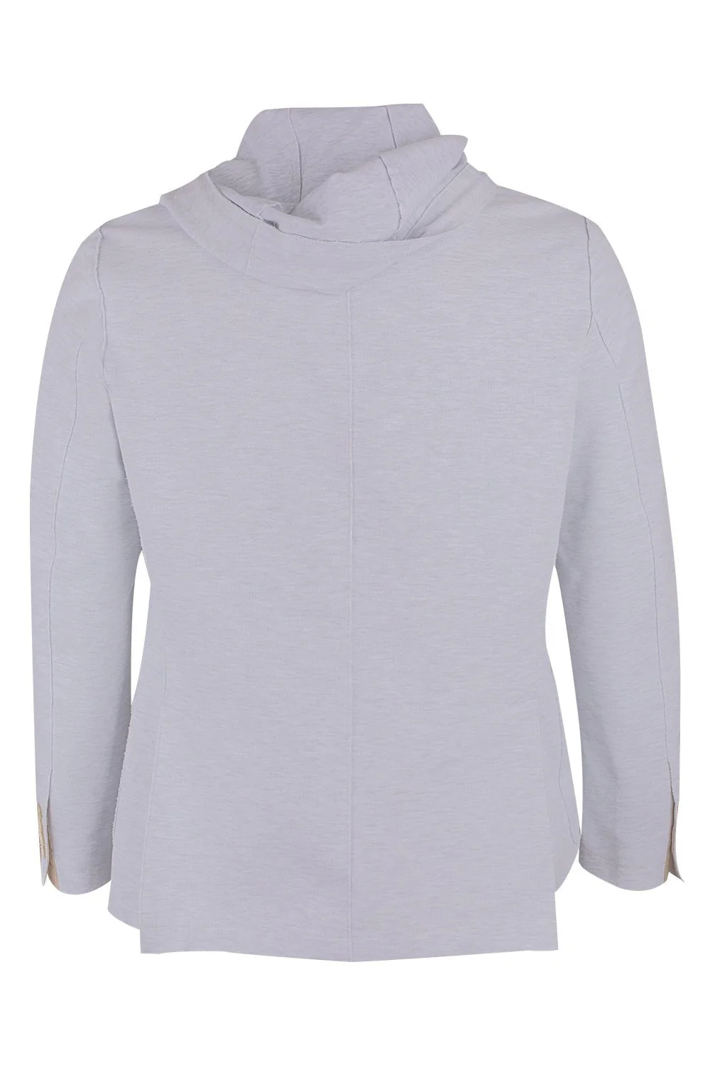 Hooded Buttoned Jacket - Grey - Image 2