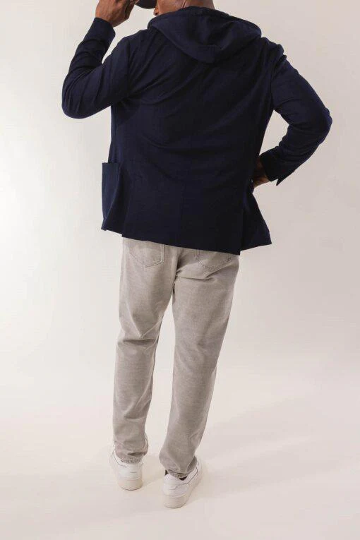 Hooded Dickey Jacket - Blue - Image 4