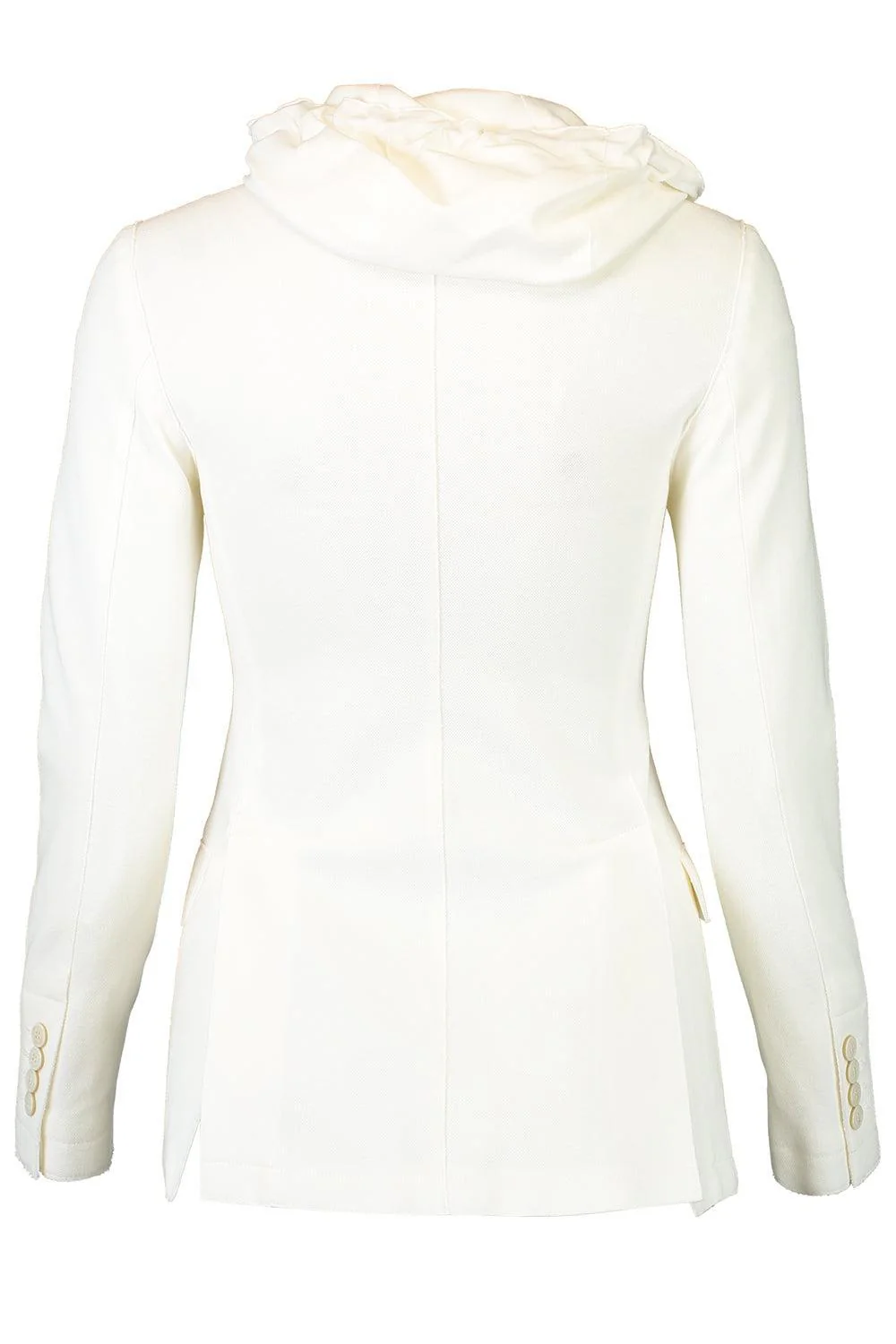 Hooded Zip Blazer - White - Image 5