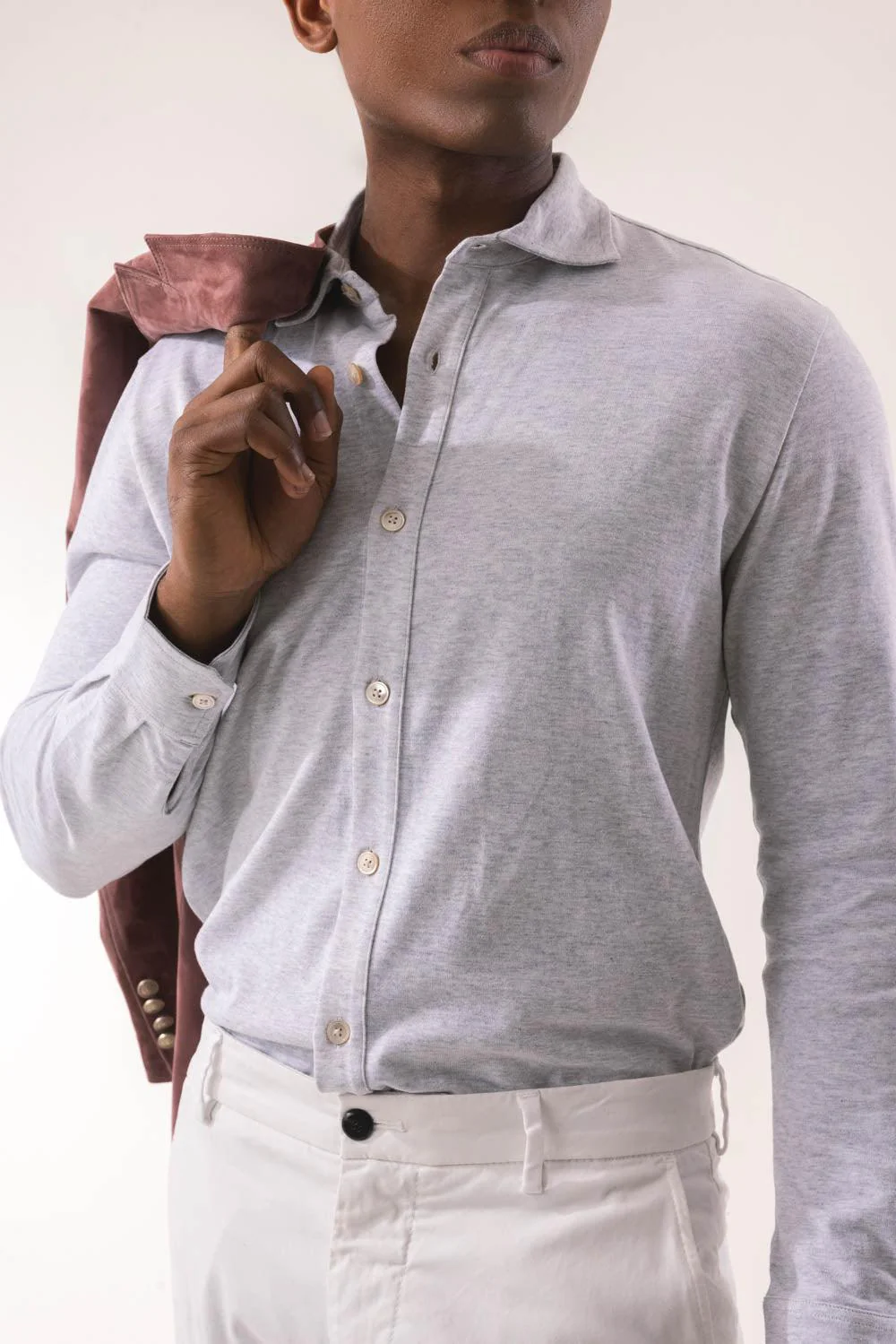 Long Sleeve Shirt - Light Gray - Image 3