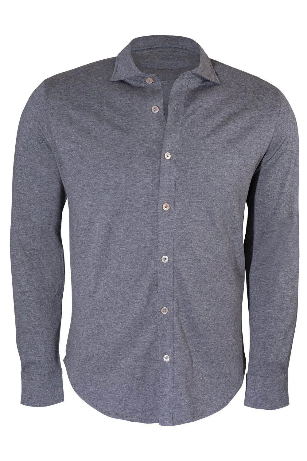 Long Sleeve Shirt - Medium Melange Gray