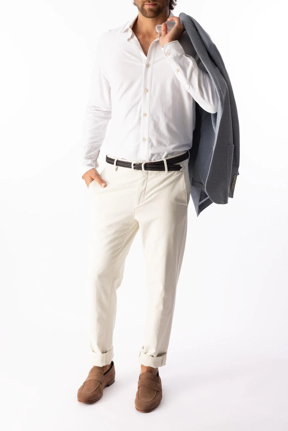 Long Sleeve Striped Shirt - Sand - Image 2