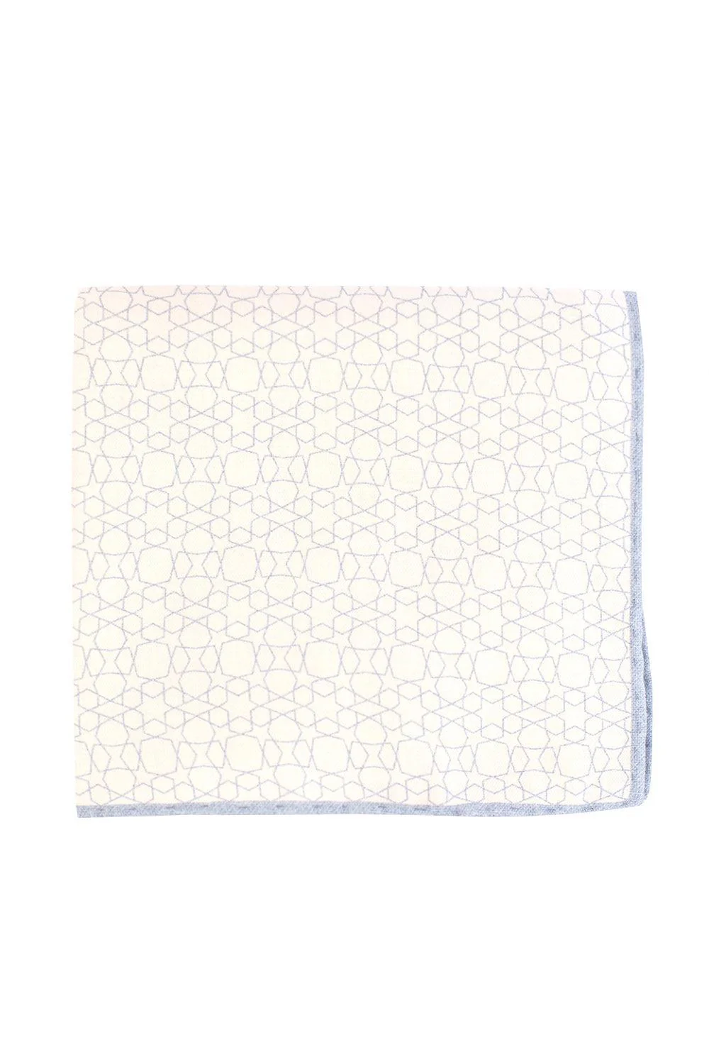 Pocket Square - Blue Ivory Star