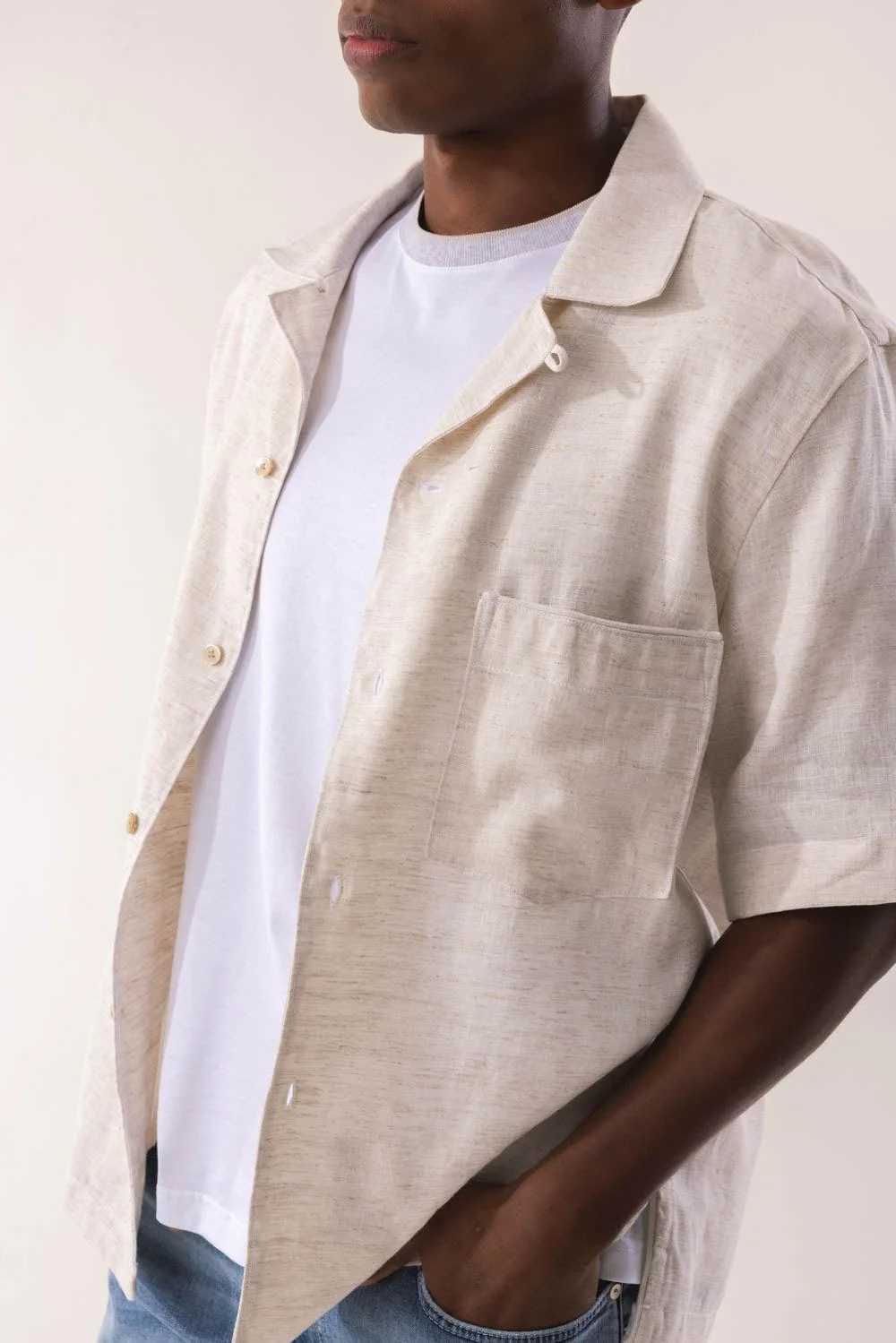 Short Sleeve Shirt - Sand - Image 3