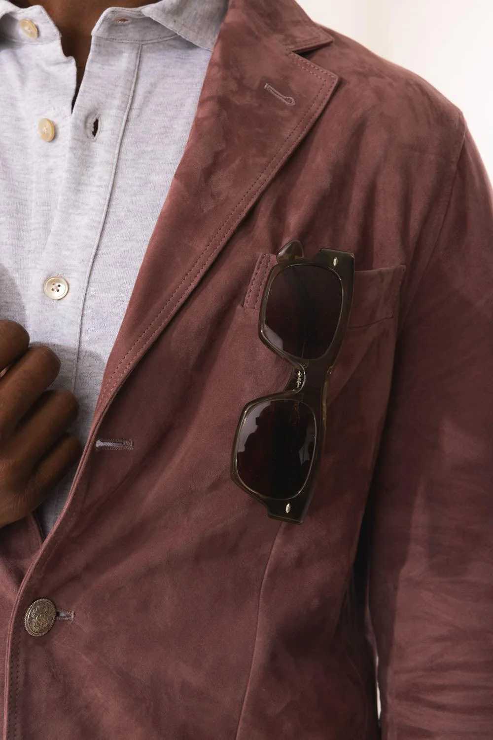 Single Breasted Blazer - Grape - Image 3