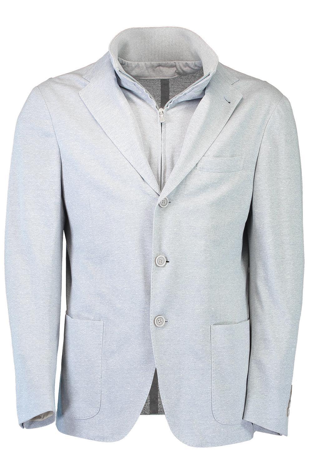Single Breasted Collar Jacket - Denim